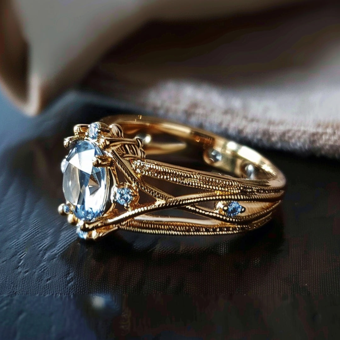 Azure - Deep Sea Blue Vintage Inlay
