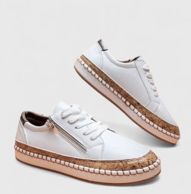 Casa Santorini | Breathable Floral Slip-Ons