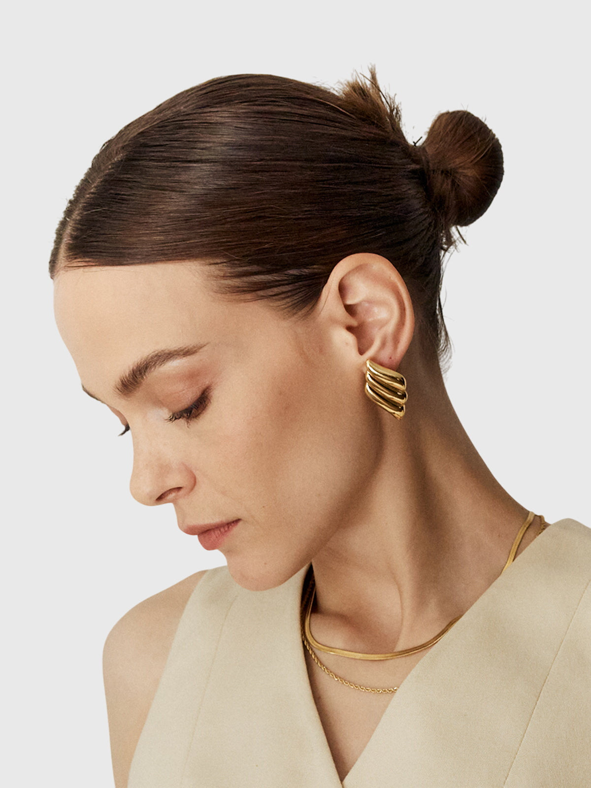 Aitana | The Architectural Triple Fan Studs