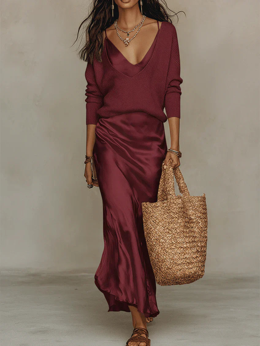 Alessia – "Satin Essence" Slip Dress