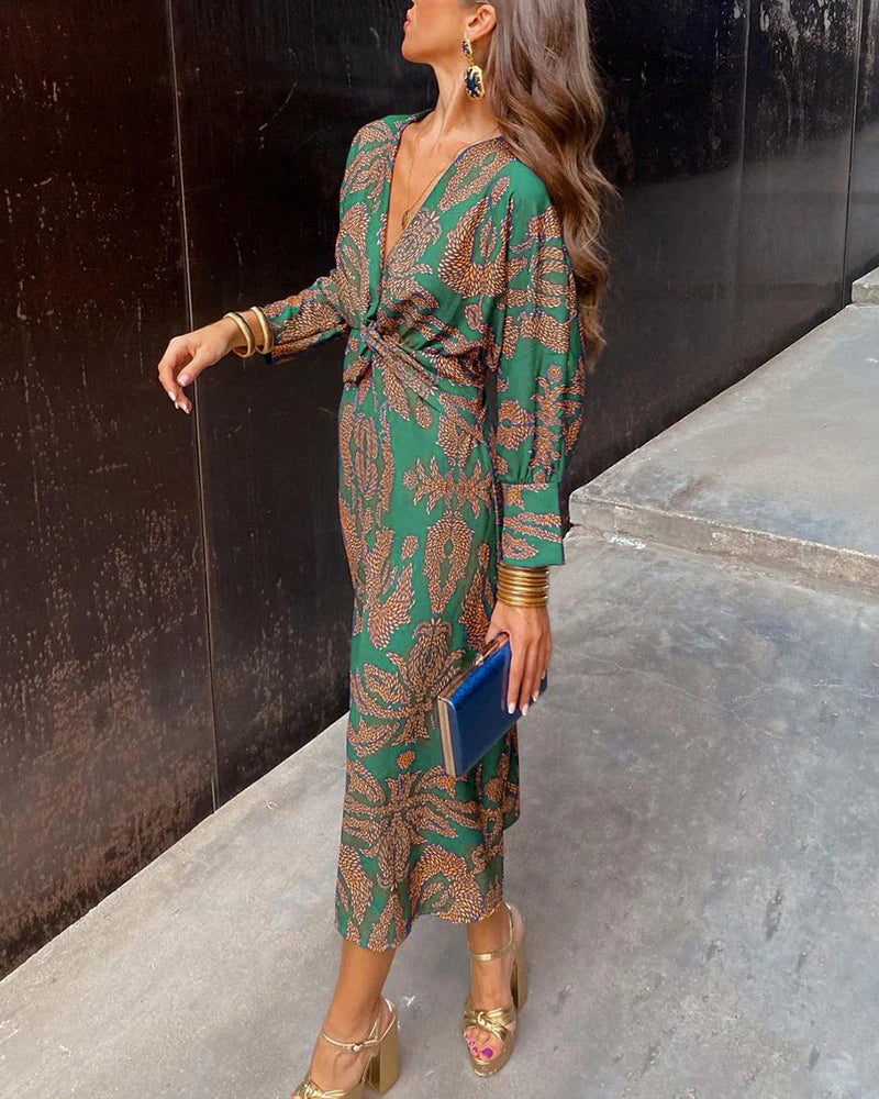 Dineke – "Petal Enchantment" Long Sleeve Gown