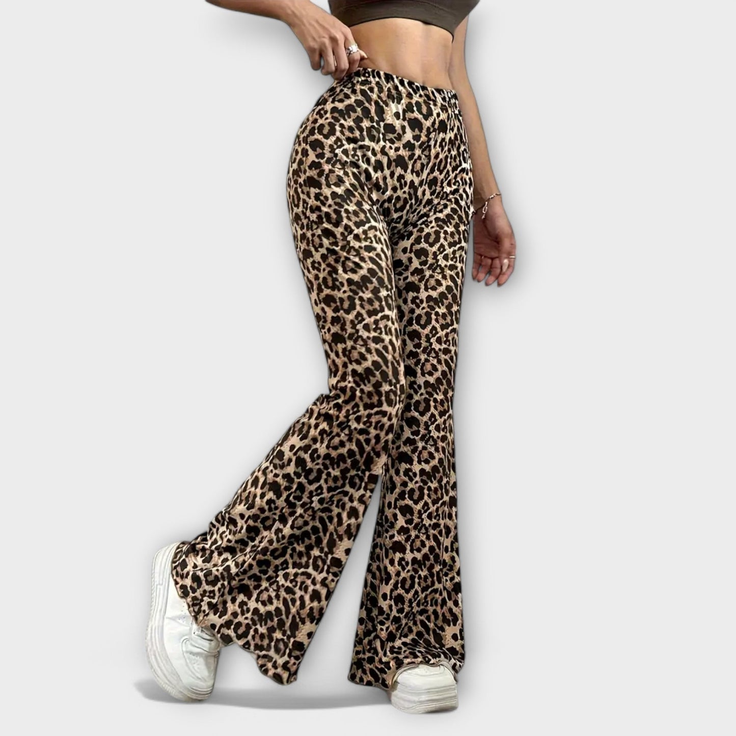 The Icon Leopard Bootcut Pants