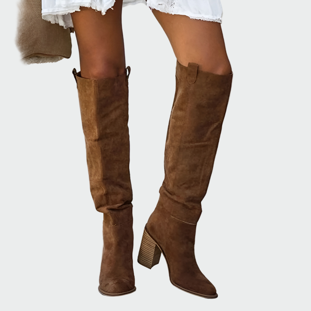 Leather Knee-High Boots