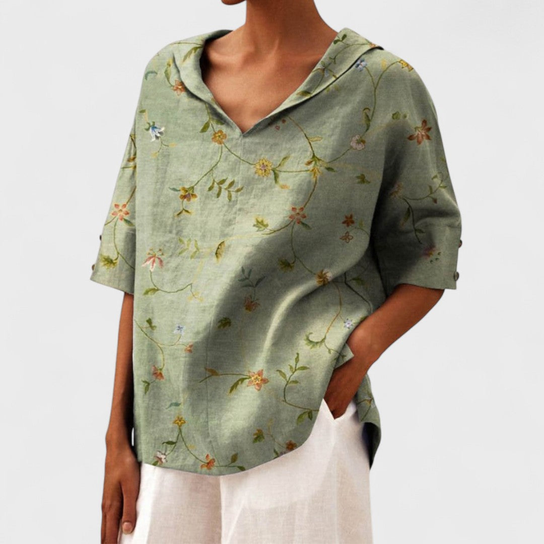 Andrea – Elegant V-Neck Top