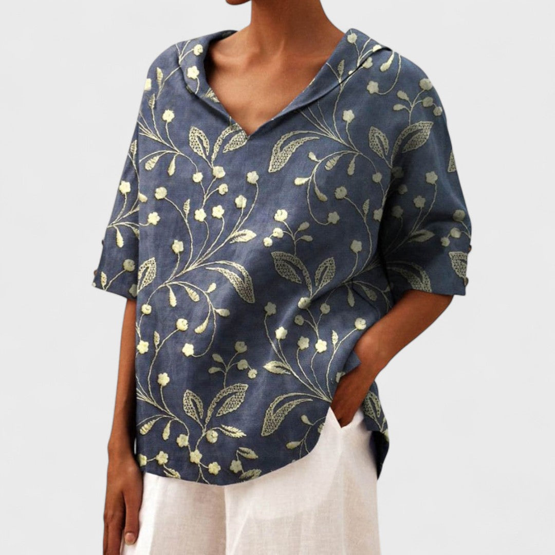 Andrea – Elegant V-Neck Top
