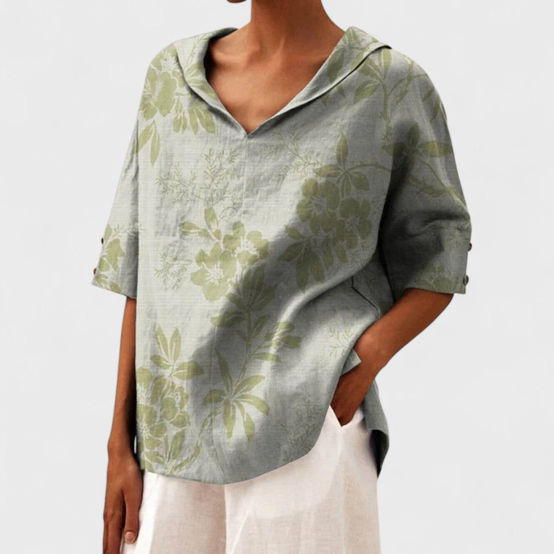 Andrea – Elegant V-Neck Top
