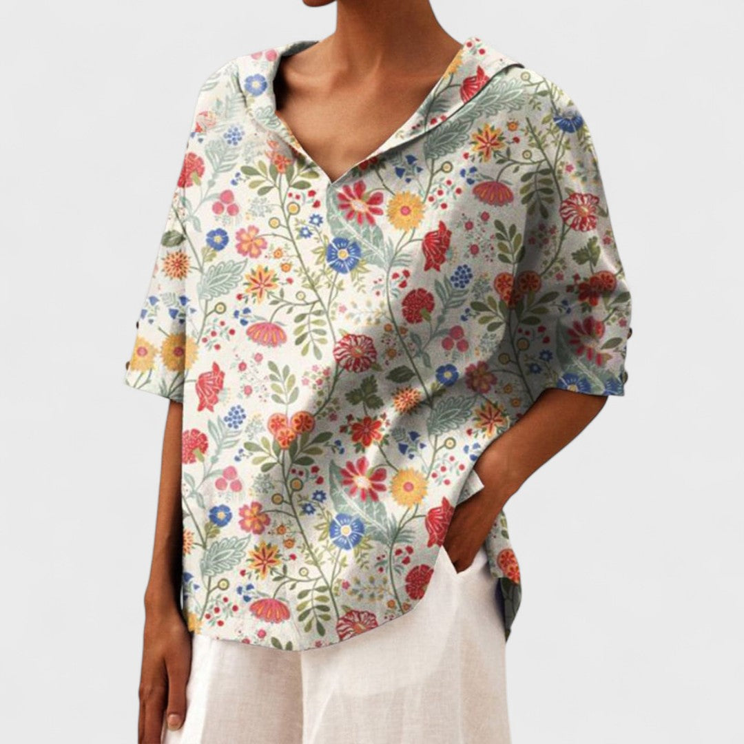 Andrea – Elegant V-Neck Top