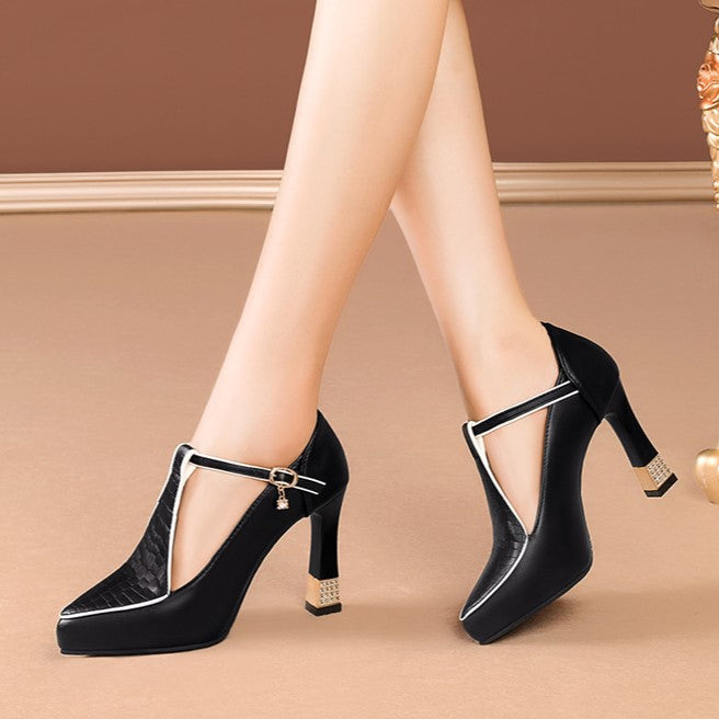 Aurora – Jewel T-Strap Pumps