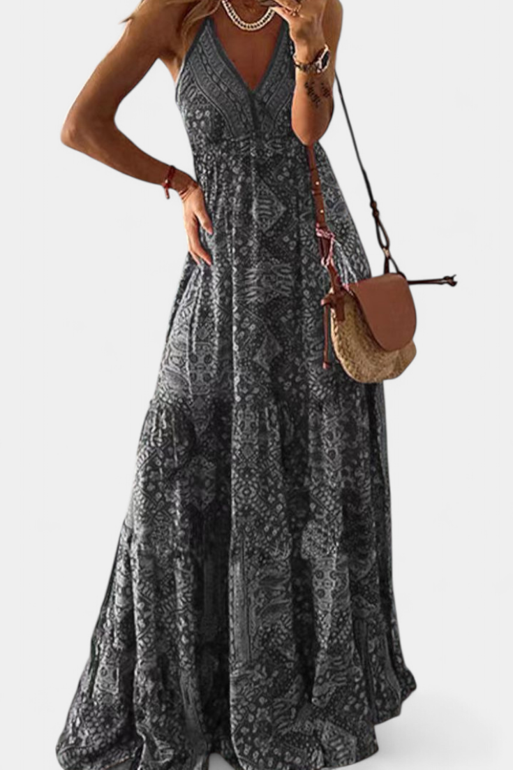 Saira – "Sun-Drenched Bloom" Floral Dress