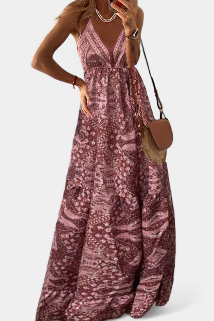 Saira – "Sun-Drenched Bloom" Floral Dress