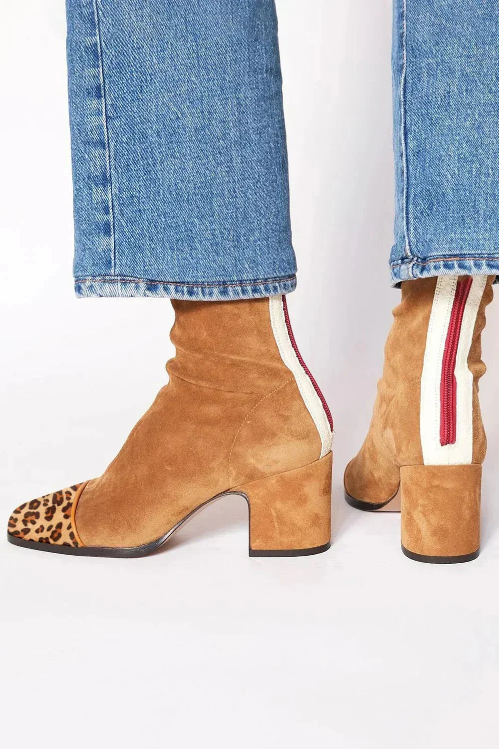 Avelyn | Chic Suede Block-Heel Booties