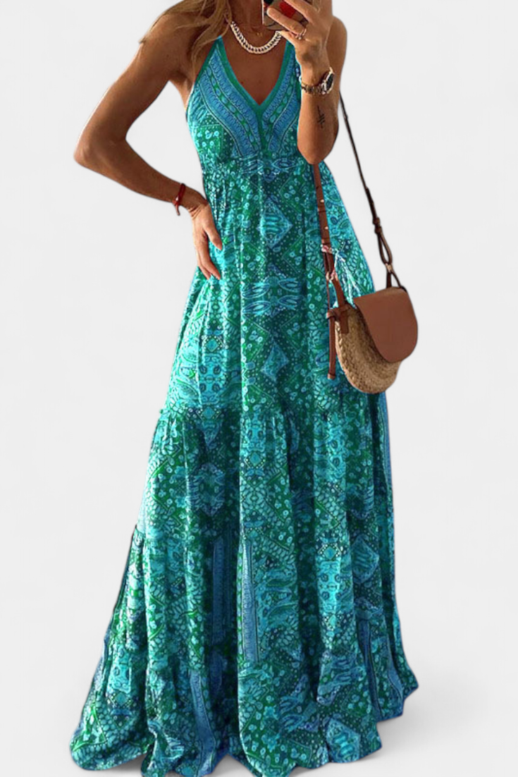 Saira – "Sun-Drenched Bloom" Floral Dress