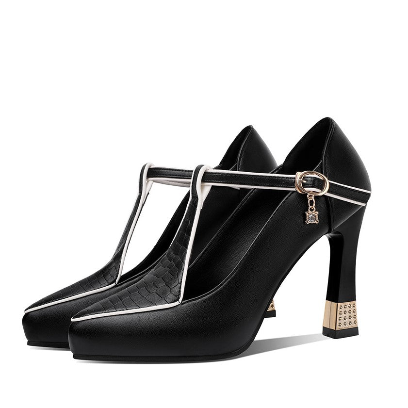 Aurora – Jewel T-Strap Pumps
