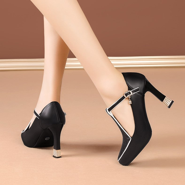 Aurora – Jewel T-Strap Pumps
