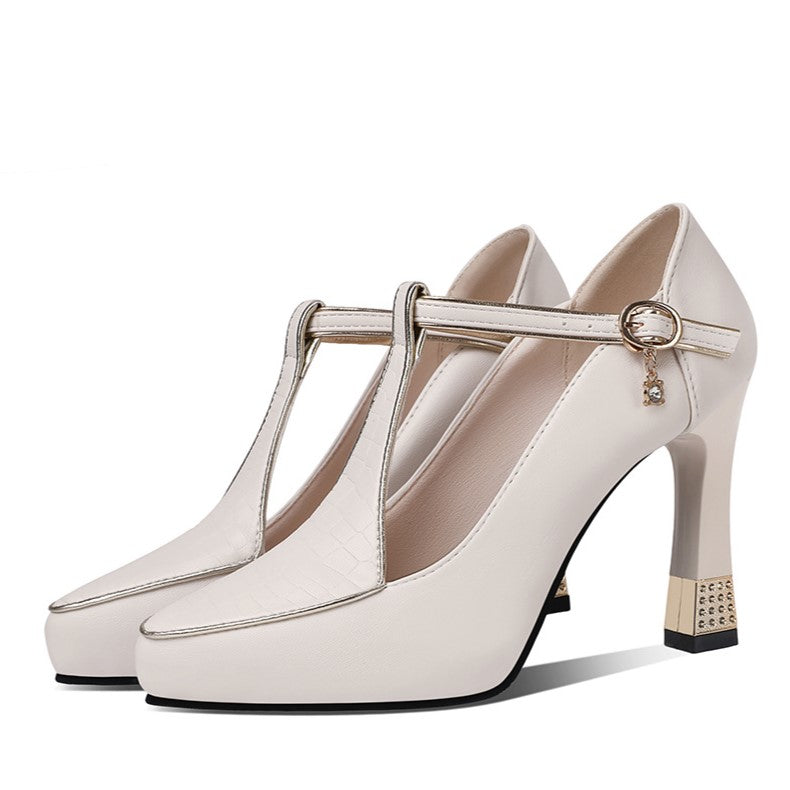 Aurora – Jewel T-Strap Pumps