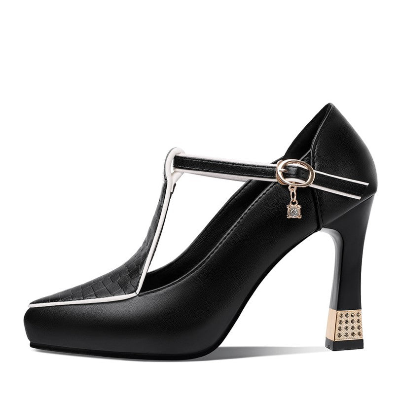 Aurora – Jewel T-Strap Pumps