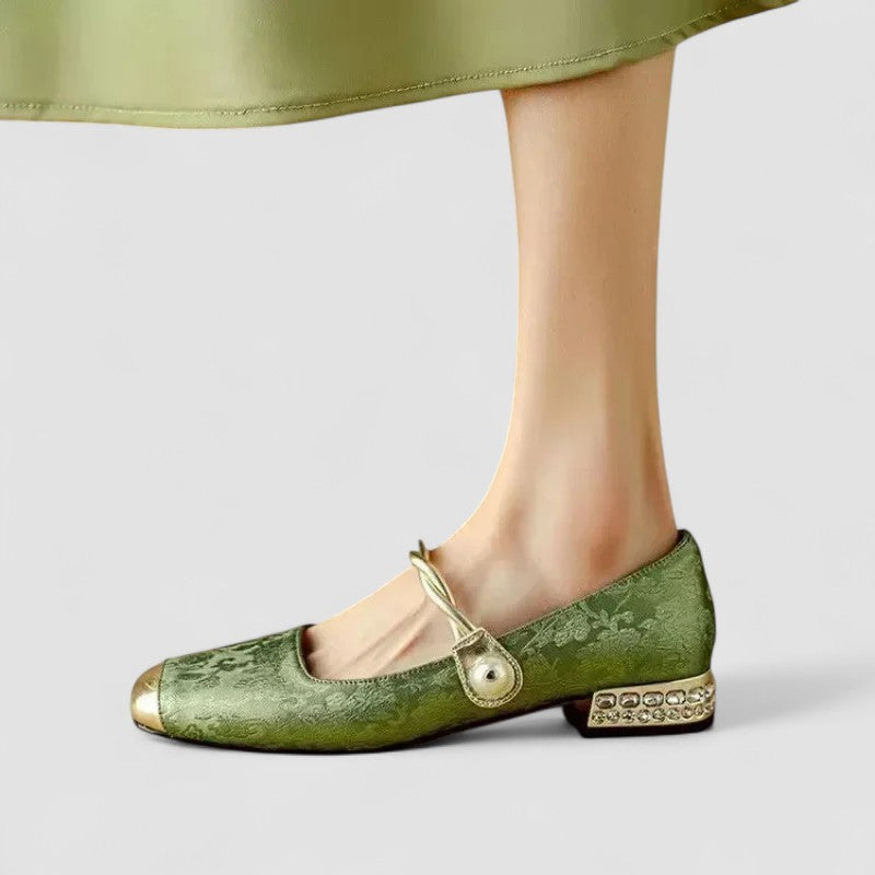 Mestelle | Elegant Pearl-Strap Comfort Heels