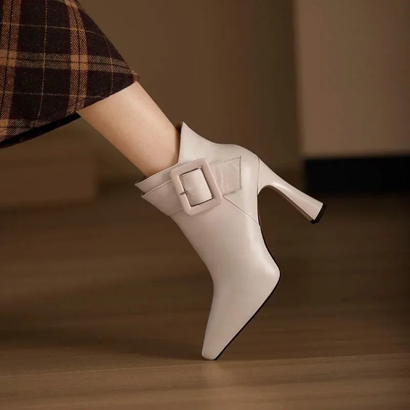 Aveline Buckle Ankle Boots