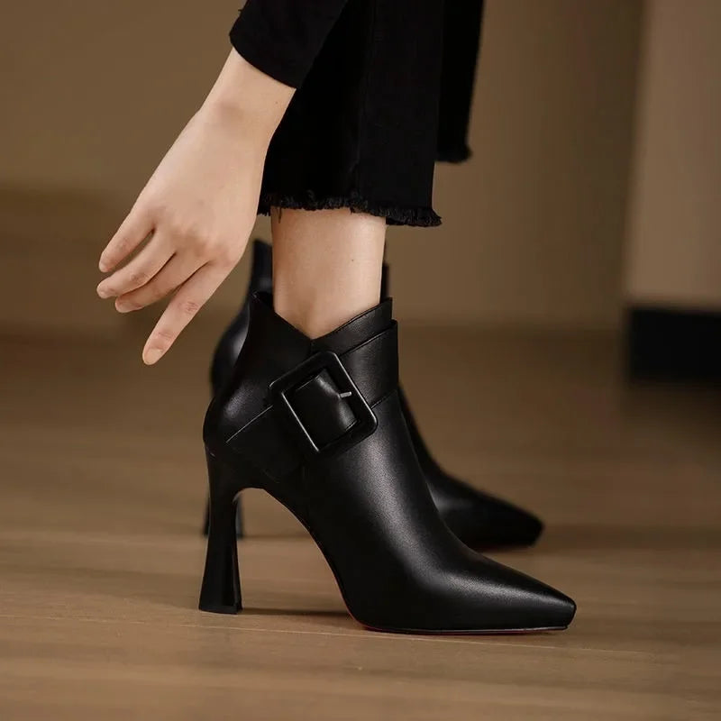 Aveline Buckle Ankle Boots