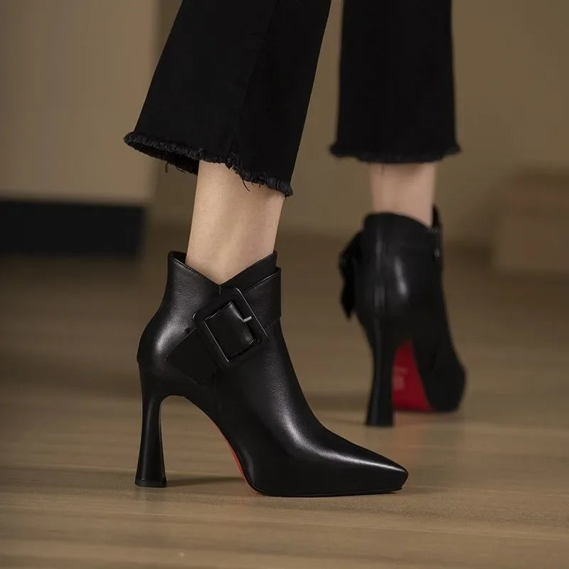 Aveline Buckle Ankle Boots