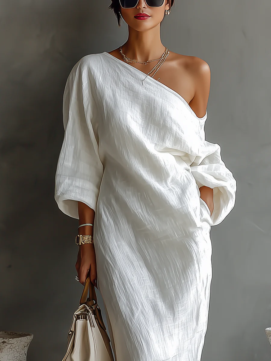 Elise – "Goddess of Light" One-Shoulder Gown