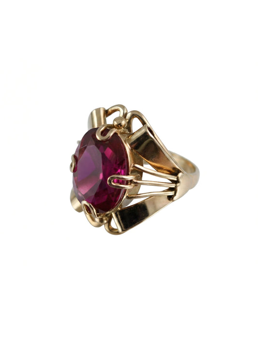 Harriet - Artisan Gold & Speckled Stone Ring