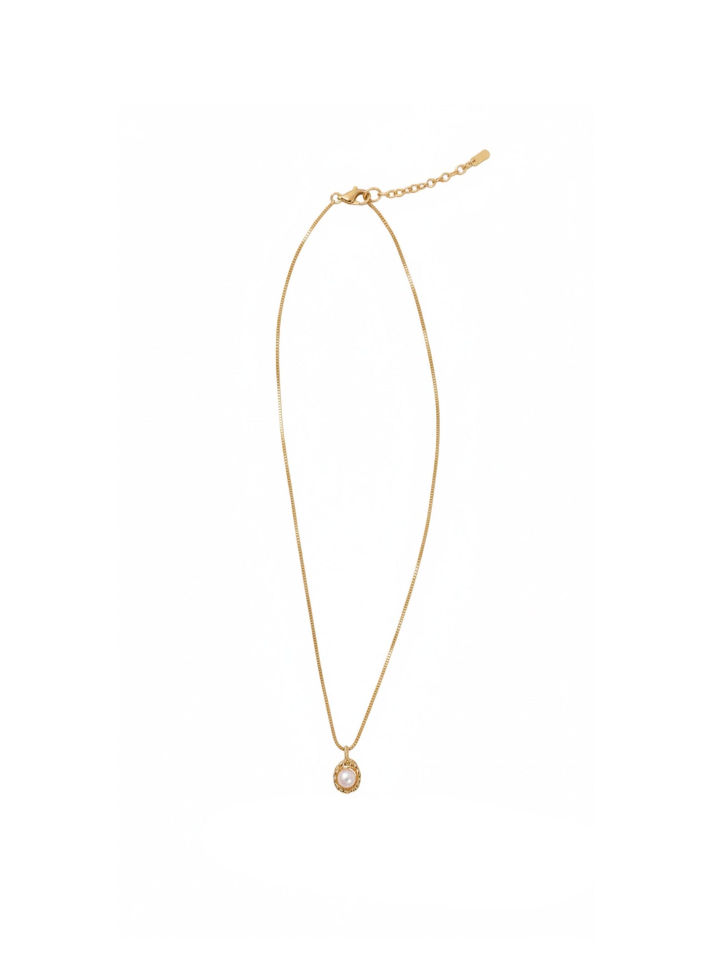 Bailey | Gold Pearl Pendant Necklace