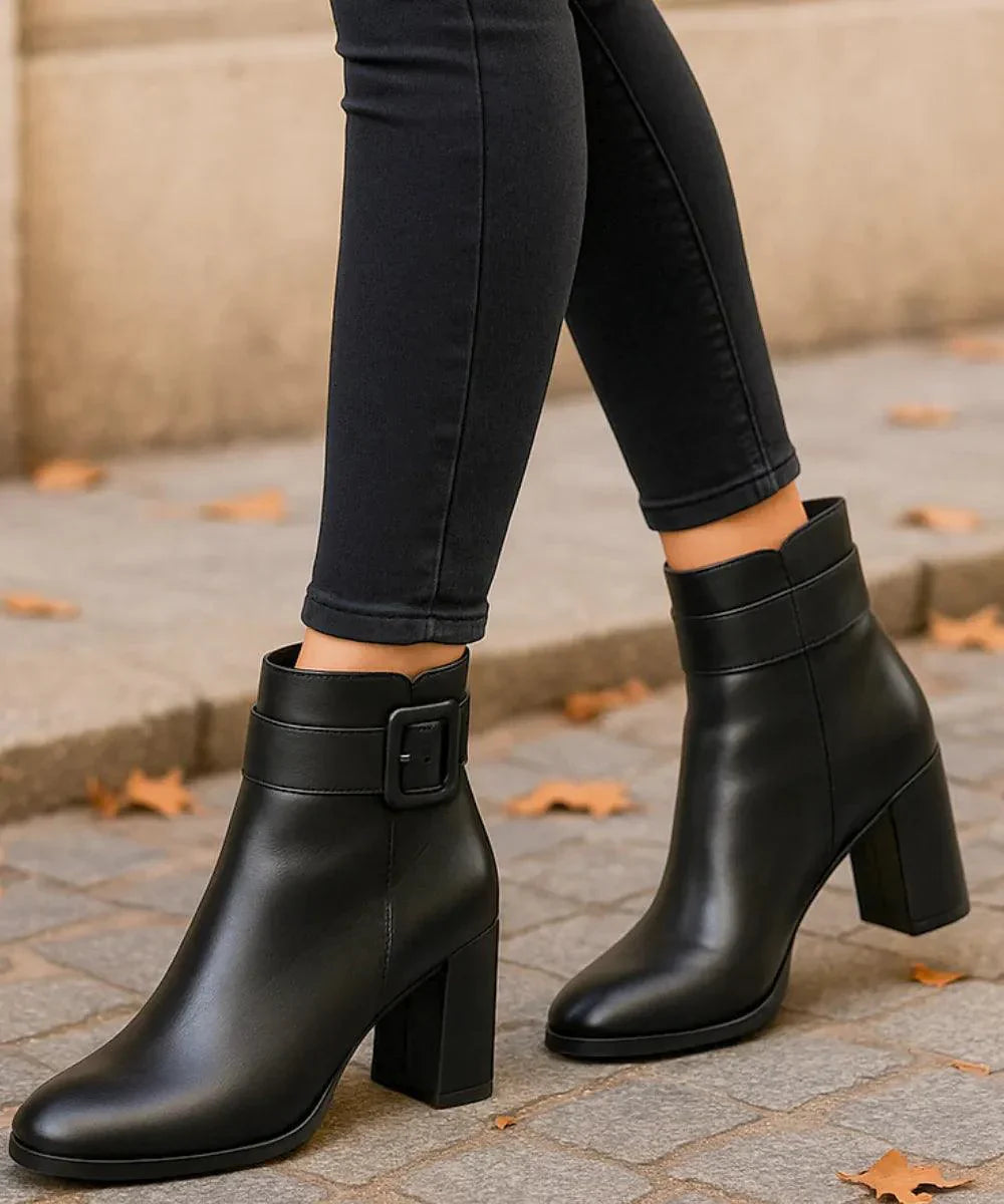 Lester | Elegant Block Heel Ankle Boots