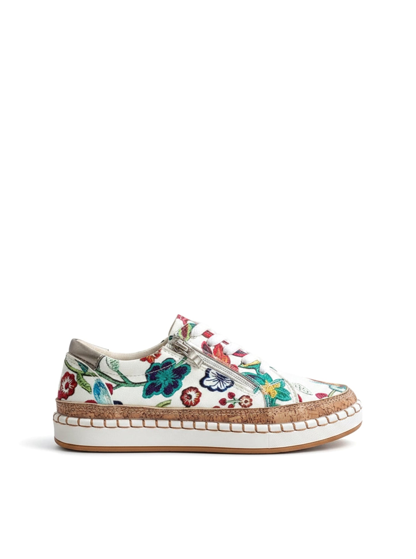 Casa Santorini | Breathable Floral Slip-Ons