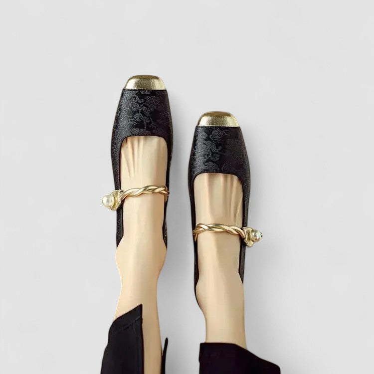 Mestelle | Elegant Pearl-Strap Comfort Heels