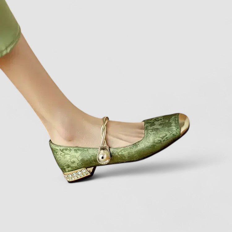Mestelle | Elegant Pearl-Strap Comfort Heels