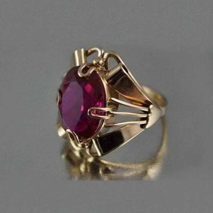Harriet - Artisan Gold & Speckled Stone Ring