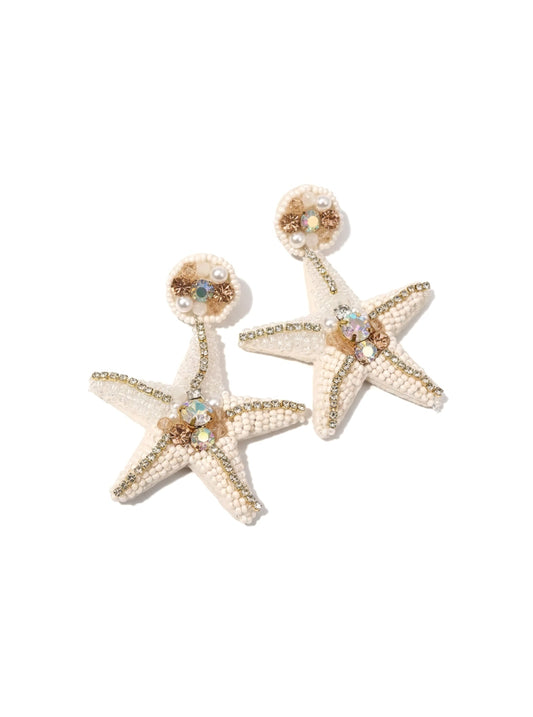 Ariel | Artisan Beaded Starfish Drops