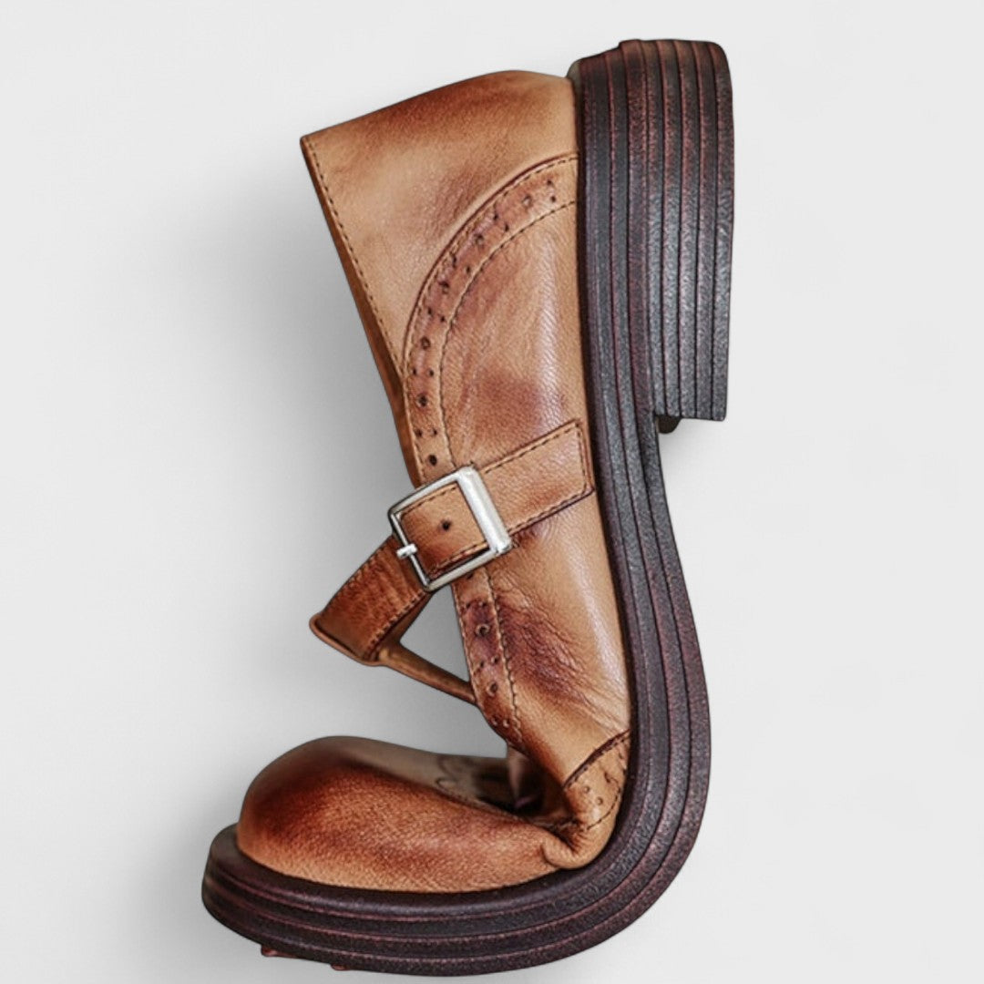 Elisa – Elegant Leather Comfort Heels