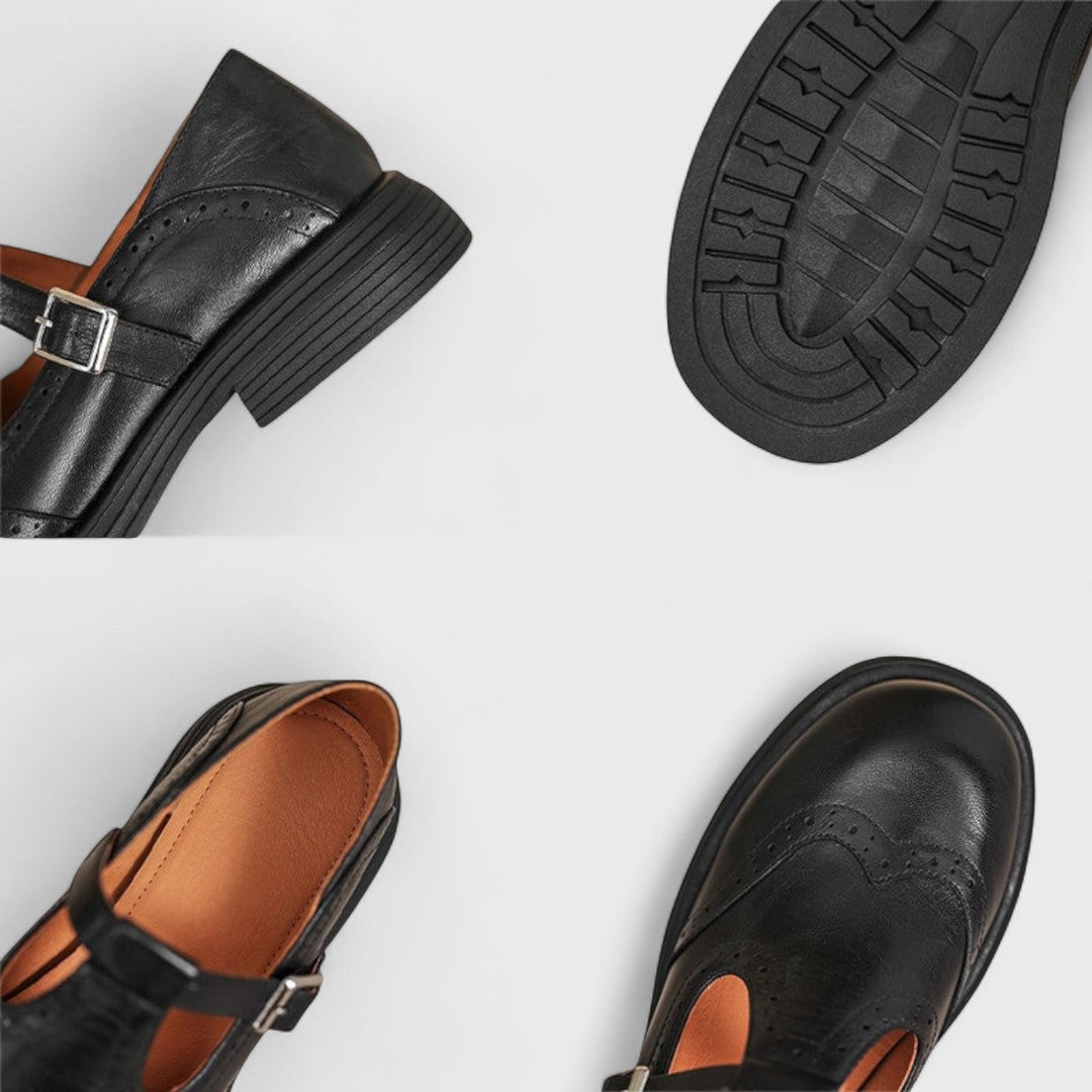 Elisa – Elegant Leather Comfort Heels