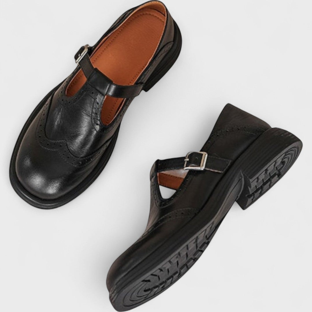 Elisa – Elegant Leather Comfort Heels