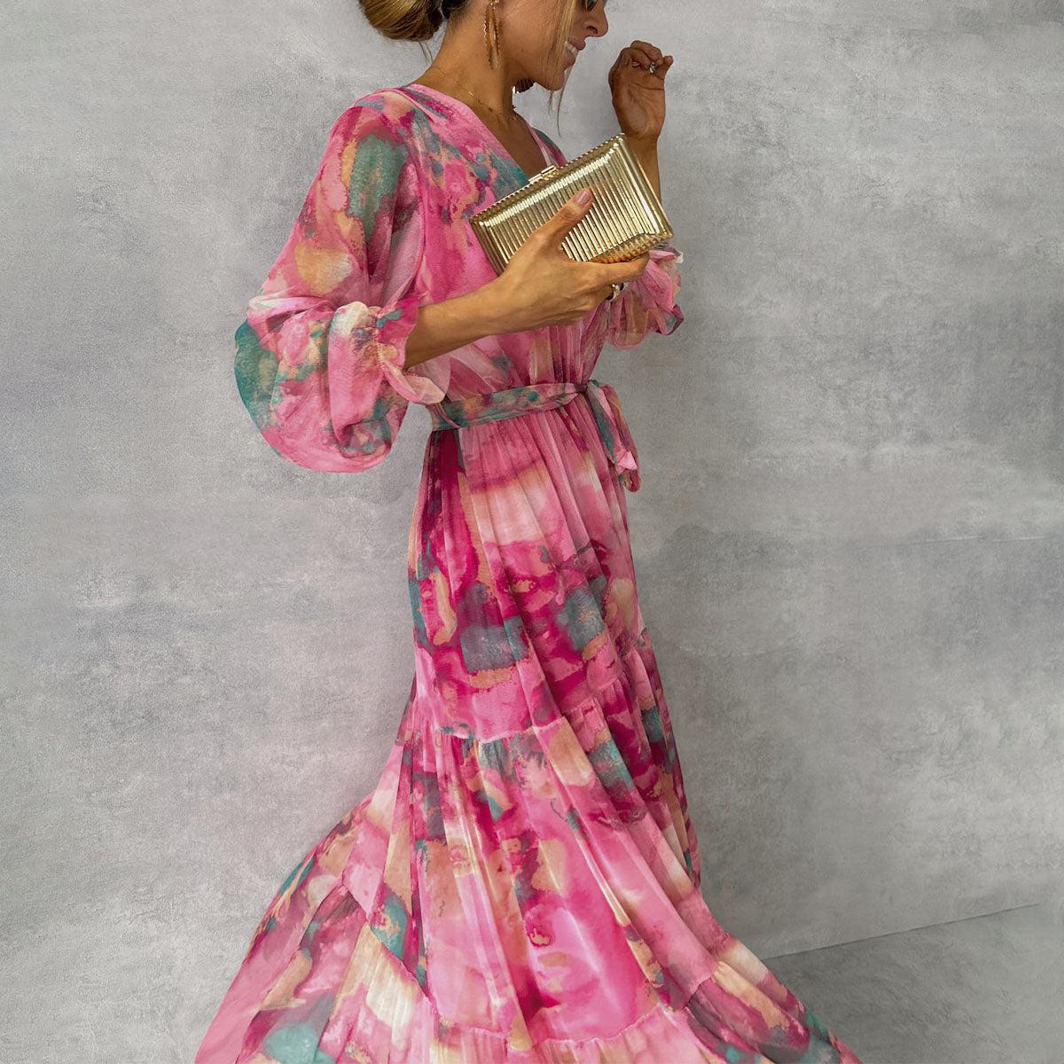 Meli – Floral Print Wrap Dress