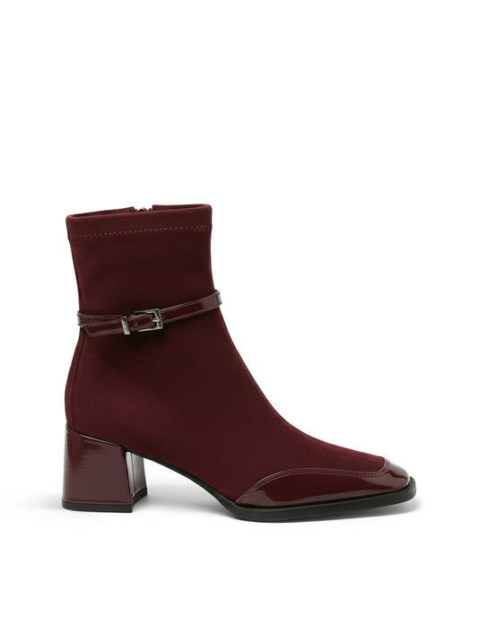 Romany | Chic Faux Suede Mid-Heel Booties