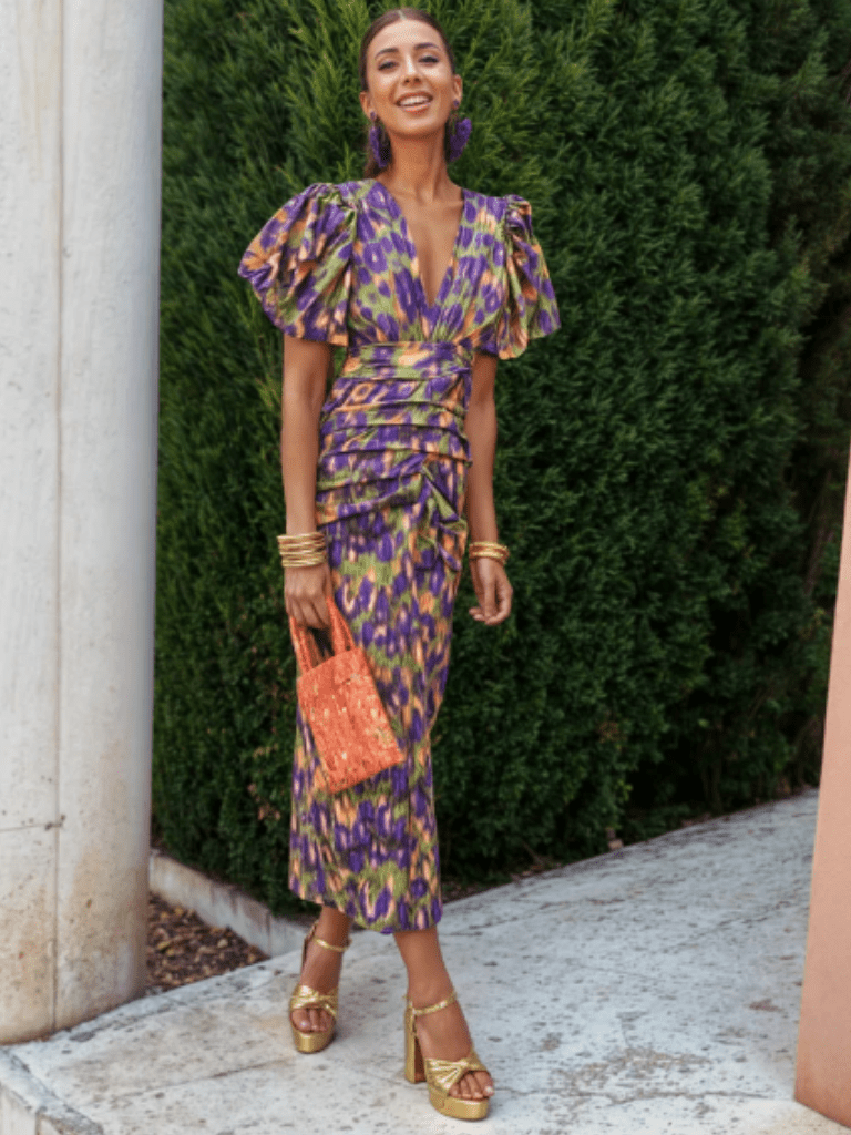 Ursula – "Bold Silhouette" Vogue Print Dress