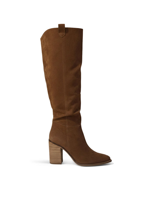 Tall Cowboy Boots with Chunky Heel
